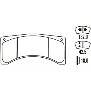Тормозные колодки Ferodo DS 1.11, передняя ось FRP3070W