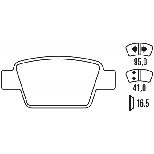 Гальмівні колодки Ferodo DS 2500, задня вісь FCP1469H