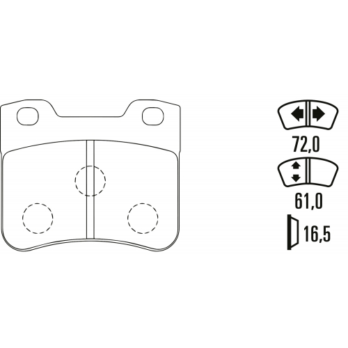 Гальмівні колодки Ferodo DS Performance, передня вісь FDS745