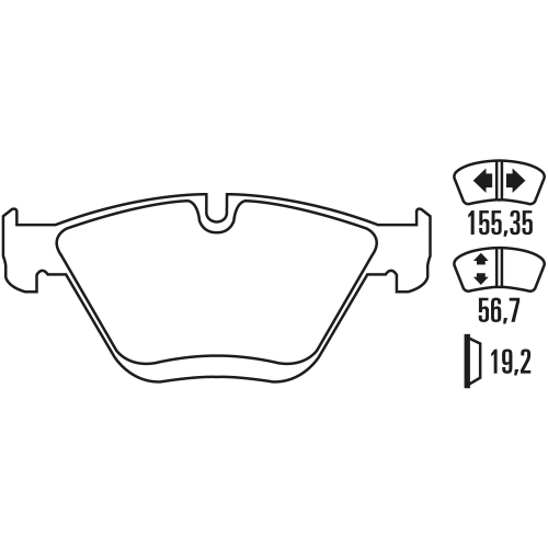 Тормозные колодки Ferodo DS 1.11, передняя ось FCP1628W