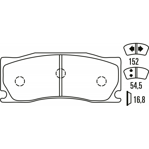 Гальмівні колодки Ferodo DS Performance, передня вісь FDSR3134