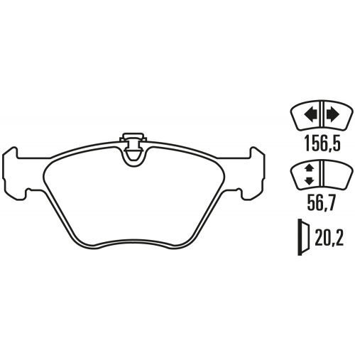 Гальмівні колодки Ferodo DS Performance, передня вісь FDS1073