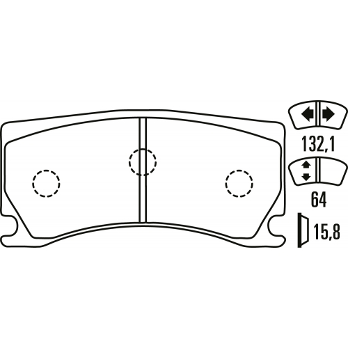 Тормозные колодки Ferodo DS 2500, задняя ось FRP3135H