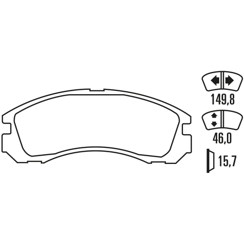 Тормозные колодки Ferodo DS 1.11, передняя ось FCP765W