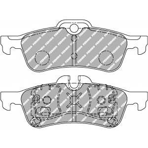 Тормозные колодки Ferodo DS 2500, задняя ось FCP1676H