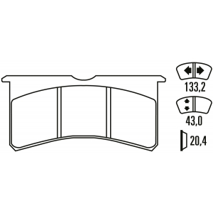 Тормозные колодки Ferodo DS 1.11, передняя ось FRP3097W