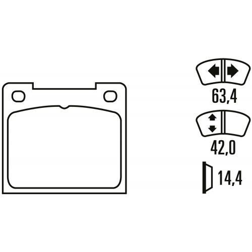 Тормозные колодки Ferodo DS 3000, задняя ось FCP809R