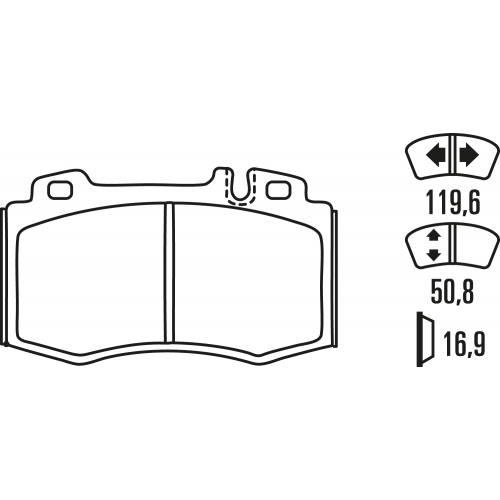Гальмівні колодки Ferodo DS 2500, передня вісь FCP1661H