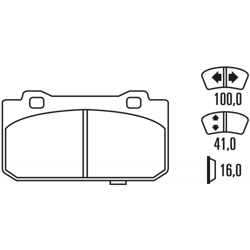 Гальмівні колодки Ferodo DS 3000, передня вісь FCP441R