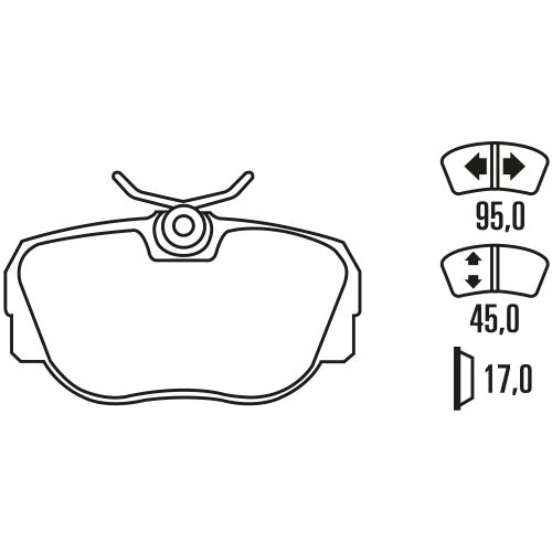 Гальмівні колодки Ferodo DS 2500, передня вісь FCP660H