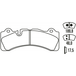 Тормозные колодки Ferodo DS 1.11, передняя ось FRP3099W