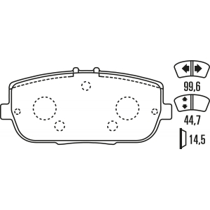 Гальмівні колодки Ferodo DS 2500, задня вісь FCP1894H