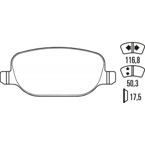 Тормозные колодки Ferodo DS 2500, задняя ось FCP1795H