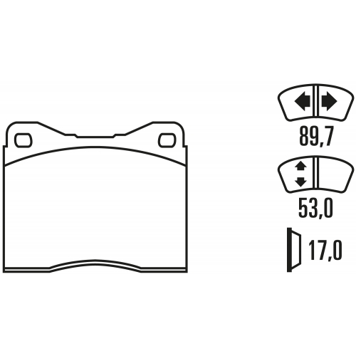 Тормозные колодки Ferodo DS 2500, задняя ось FCP399H