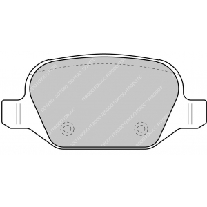 Тормозные колодки Ferodo DS 2500, задняя ось FCP1349H