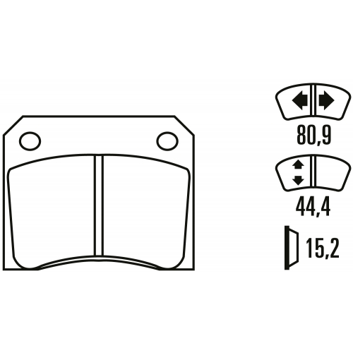 Гальмівні колодки Ferodo DS Performance, задня вісь FDS815