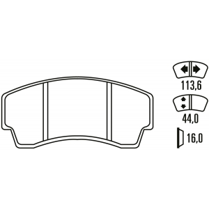 Тормозные колодки Ferodo DS Performance, передняя ось FDSR219