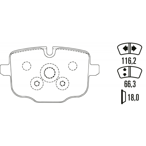 Гальмівні колодки Ferodo DS Performance, задня вісь FDS4381