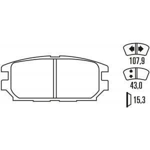 Тормозные колодки Ferodo DS 2500, задняя ось FCP1280H