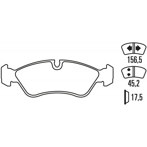 Тормозные колодки Ferodo DS 2500, передняя ось FCP584H