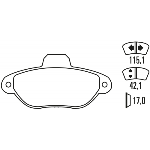 Тормозные колодки Ferodo DS 3000, передняя ось FCP925R