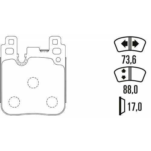 Гальмівні колодки Ferodo DS Performance, задня вісь FDS4663