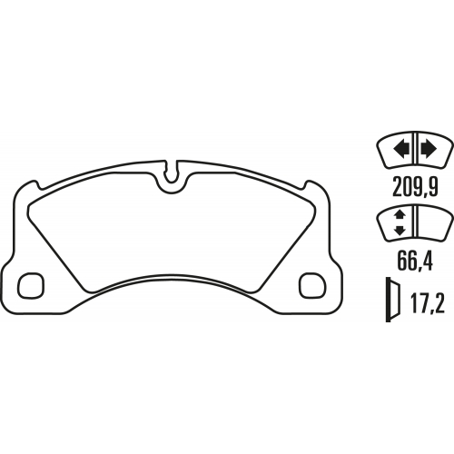 Гальмівні колодки Ferodo DS 2500, передня вісь FCP4064H