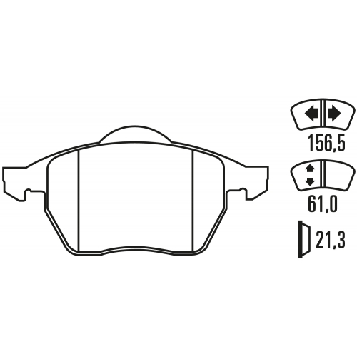 Гальмівні колодки Ferodo DS 2500, передня вісь FCP1323H