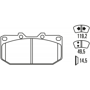 Тормозные колодки Ferodo DS Performance, передняя ось FDS986