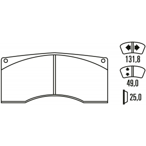 Тормозные колодки Ferodo DSUNO, задняя ось FRP1078ZB