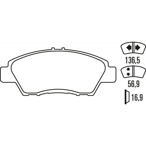 Гальмівні колодки Ferodo DS 2500, передня вісь FCP4404H