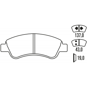 Гальмівні колодки Ferodo DS Performance, передня вісь FDS1399