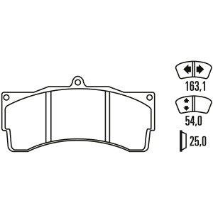 Тормозные колодки Ferodo DS Performance, передняя ось FDSR3039