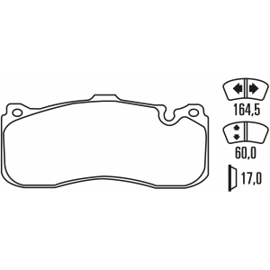 Гальмівні колодки Ferodo DS Performance, передня вісь FDS4218