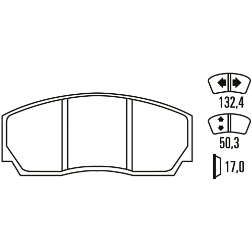 Гальмівні колодки Ferodo DS 1.11, задня вісь FRP216W