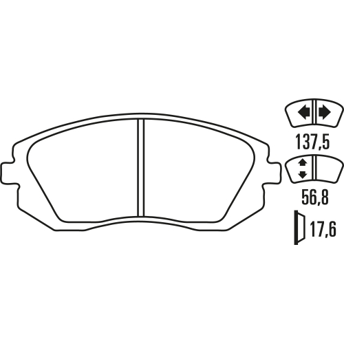 Тормозные колодки Ferodo DS 2500, передняя ось FCP1639H