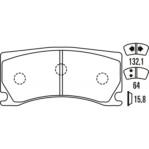 Гальмівні колодки Ferodo DS Performance, задня вісь FDSR3135