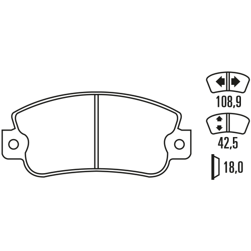 Тормозные колодки Ferodo DS 2500, передняя ось FCP351H