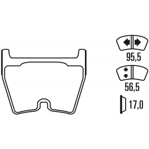 Тормозные колодки Ferodo DS 2500, задняя ось FCP1664H