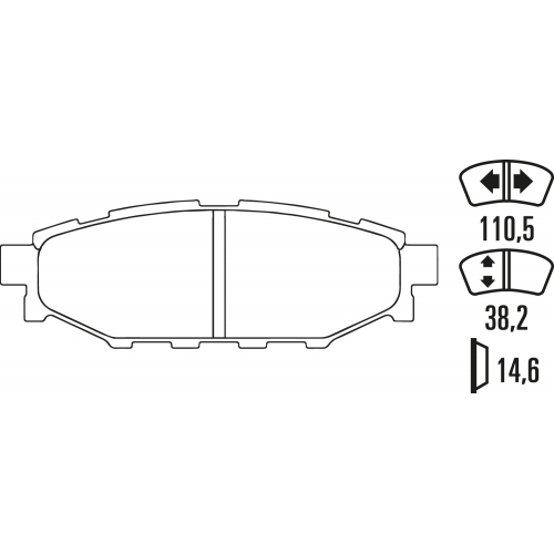 Гальмівні колодки Ferodo DS 2500, задня вісь FCP1947H