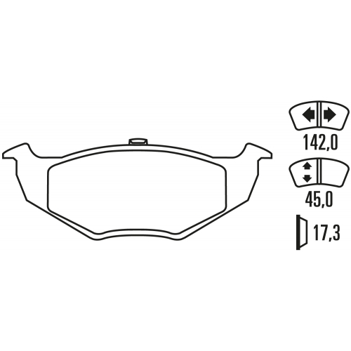Гальмівні колодки Ferodo DS 2500, передня вісь FCP1101H