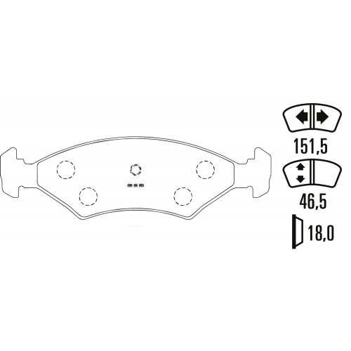 Гальмівні колодки Ferodo DS Performance, задня вісь FDS212