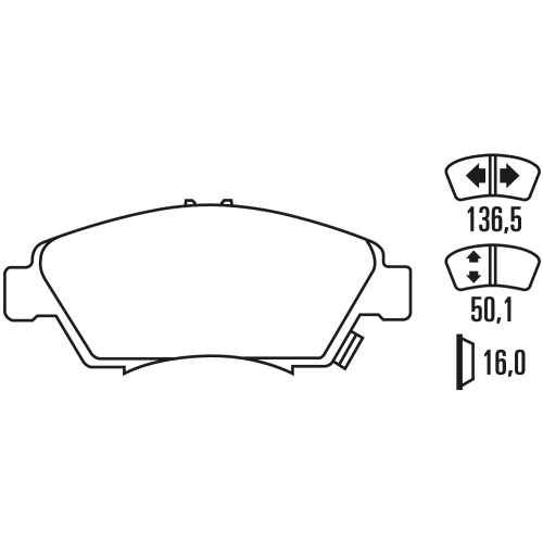 Гальмівні колодки Ferodo DS Performance, передня вісь FDS776