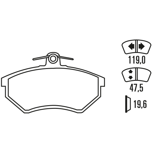 Тормозные колодки Ferodo DS 2500, передняя ось FCP775H