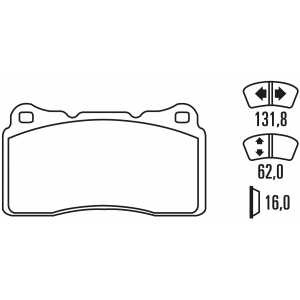 Тормозные колодки Ferodo DSUNO, задняя ось FCP1334Z