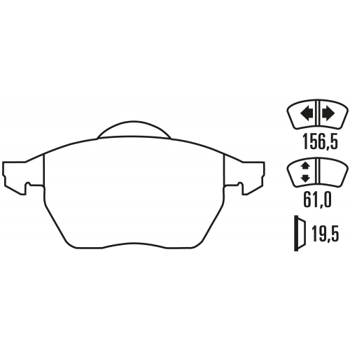 Гальмівні колодки Ferodo DS 1.11, передня вісь FCP590W