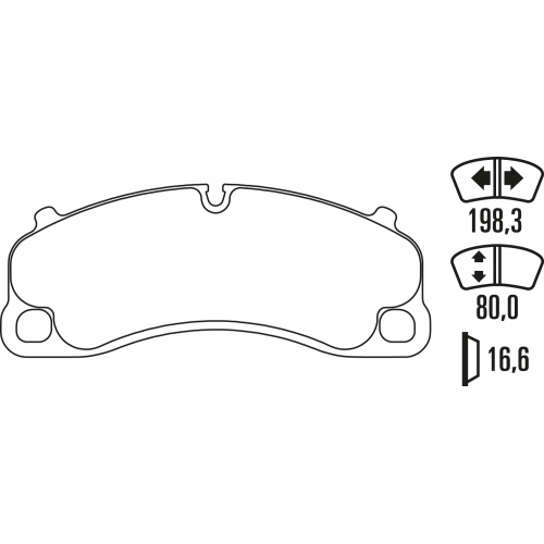 Тормозные колодки Ferodo DS 1.11, передняя ось FCP4664W