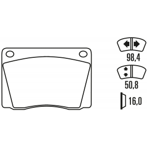 Тормозные колодки Ferodo DS Performance, передняя ось FDS9