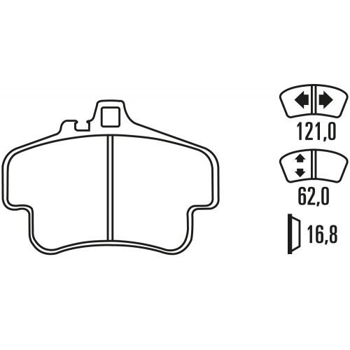 Тормозные колодки Ferodo DS 1.11, задняя ось FRP3051W