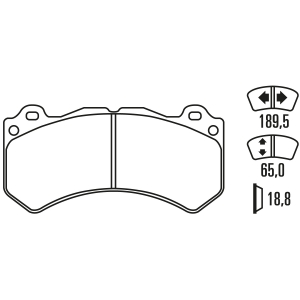 Тормозные колодки Ferodo DS 1.11, передняя ось FRP3106WB